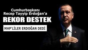 Erdoğan’a rekor destek
