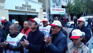 Bakırköy Belediyesi'nde grev başladı