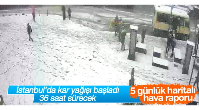 İstanbul'da kar yağışı başladı