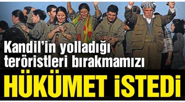 Kandil’in yolladığı teröristleri bırakmamızı hükümet istedi