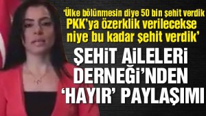 Şehit Aileleri Derneği 'Hayır' diyor