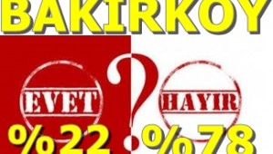 BAKIRKÖY %78 HAYIR-%22 EVET
