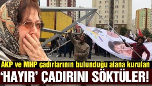 Beylikdüzü'nde CHP çadırına engel!