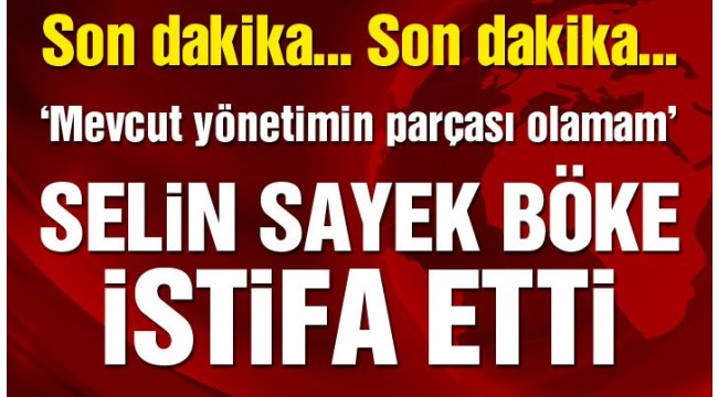 CHP 'de Selin Sayek Böke'den flaş istifa kararı