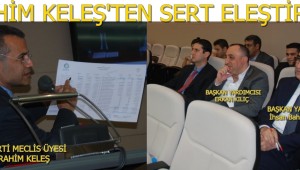 İBRAHİM KELEŞ'TEN ,BAKIRKÖY BELEDİYESİNE SERT ELEŞTİRİLER