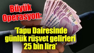 Büyük Operasyon: 'Tapu Dairesinde günlük rüşvet gelirleri 25 bin lira'
