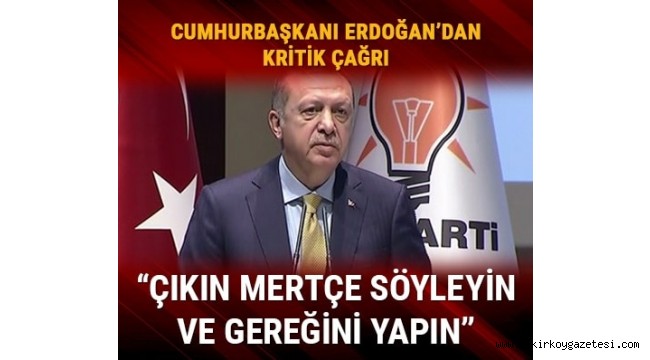 Cumhurbaşkanı Erdoğan'dan Uyarı: Kenara Koyarız