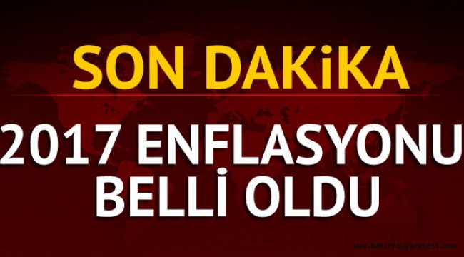2017 enflasyonu belli oldu