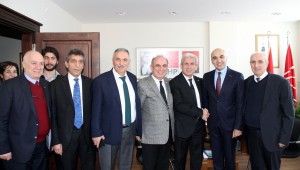 BAŞKAN DR. KERİMOĞLU,YENİ CHP İLÇE BAŞKANINI ZİYARET ETTİ