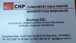 BAKIRKÖY'DE TEPKİ ÇEKEN KARTVİZİT