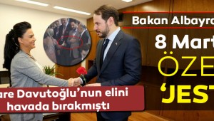 Sare Davutoğlu'nun elini havada bırakan Bakan Albayrak'tan şaşırtan hareket