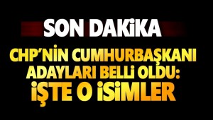 CHP 'NİN CUMHURBAŞKANI ADAYLARI BELLİ OLDU