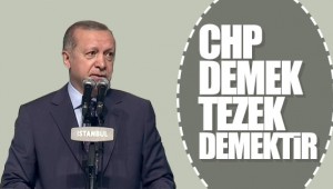 CUMHURBAŞKANI ERDOĞAN "CHP DEMEK TEZEK DEMEK"