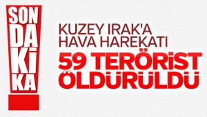 Irak'ın kuzeyinde 2 günde 59 terörist etkisiz hale getirildi