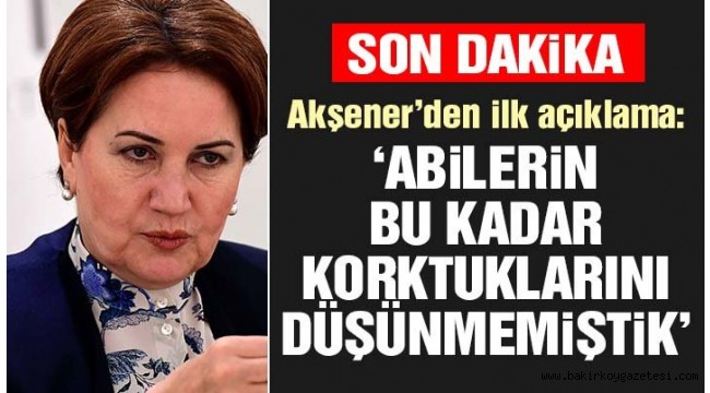 Meral Akşener'den erken seçim için ilk açıklama