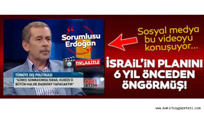 ABDÜLLATİF ŞENER ,KUDUS'Ü 6 YIL ÖNCE BİLDİ