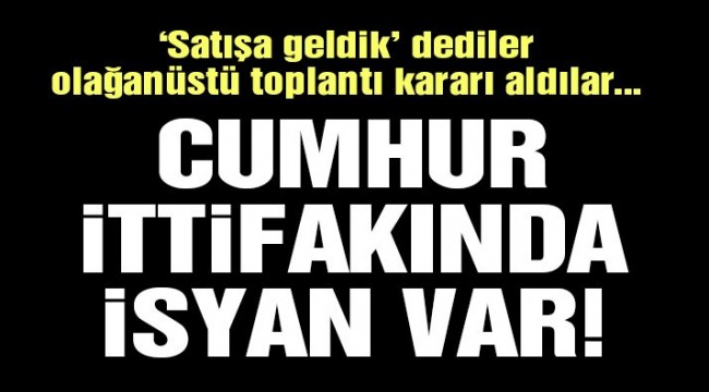 Cumhur ittifakında çatlak
