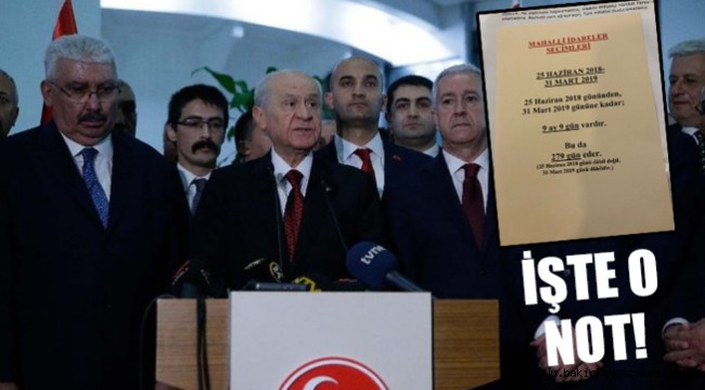 Bahçeli'nin cebindeki not