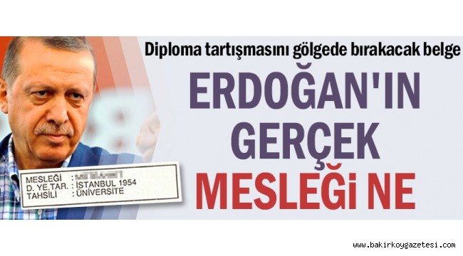 Diploma tartışmasını gölgede bırakacak belge