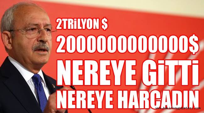 "ERDOĞAN 2 TRİLYON DOLARI NE YAPTIN"