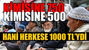 Her emekli maaşı alana bayram ikramiyesi 1000 TL verilmiyor...