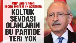 Kılıçdaroğlu, İnce'yi işaret etti: Koltuk sevdalılarının CHP'de yeri yok!