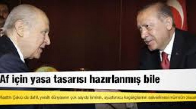 Olay yaratacak af taslağı