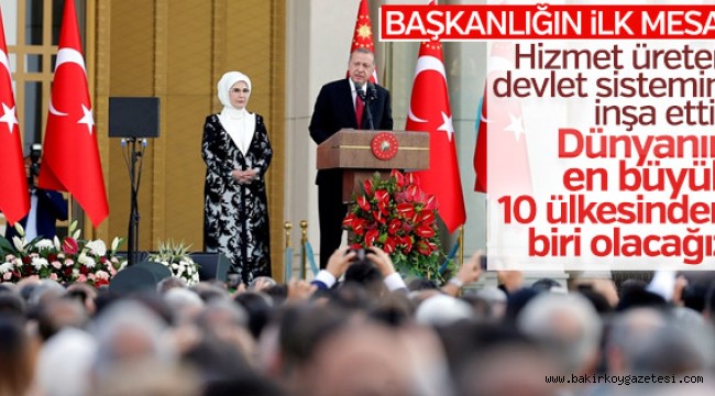 Başkan Erdoğan'ın ilk konuşması
