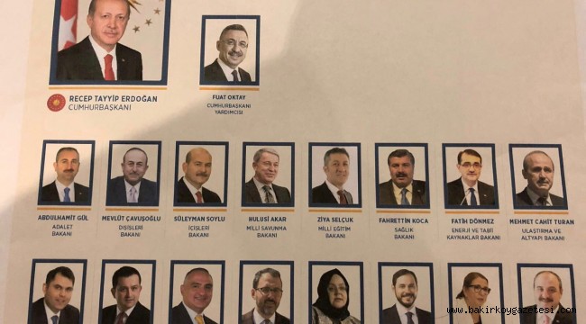 İşte Cumhurbaşkanı Erdoğan'ın kabinesindeki isimler: