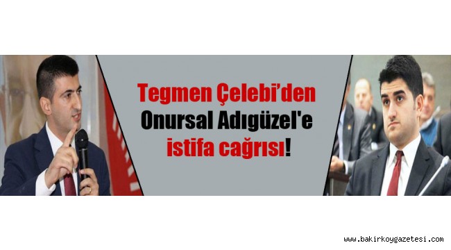 Tegmen Çelebi'den Onursal Adıgüzel'e istifa cağrısı!