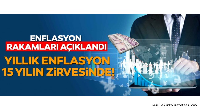 Enflasyon rakamları açıklandı: 15 yılın zirvesi!