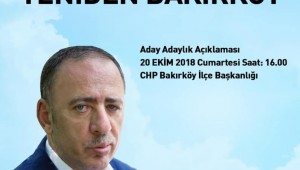 Ali Rıza Akyüz Bakırköy için aday adayı