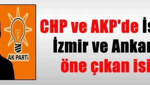 CHP ve AKP'de İstanbul, İzmir ve Ankara için öne çıkan isimler