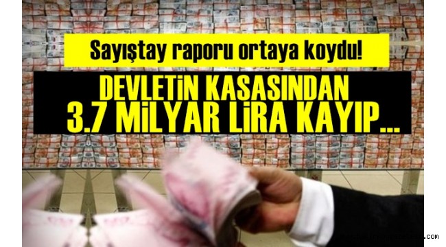 Sayıştay: Devletin 3.7 Milyar Lirası Kayıp...