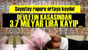 Sayıştay: Devletin 3.7 Milyar Lirası Kayıp...