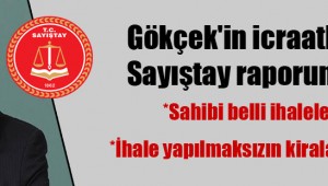 AKP'li Gökçek'in icraatları Sayıştay raporunda!