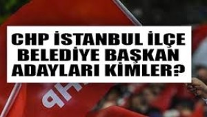  CHP'nin İstanbul ilçe belediye başkan adayları!