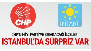 İSTANBUL'DA CHP'NİN , İYİ PARTİ'YE VERECEĞİ İLÇELER HANGİLERİ ?
