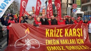 Bakırköy'de , İstanbul'da krize karşı mitingi