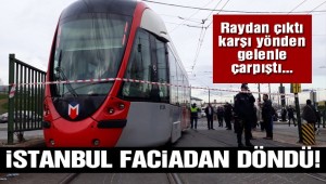 Son dakika… İstanbul'da tramvay raydan çıktı! Faciadan dönüldü