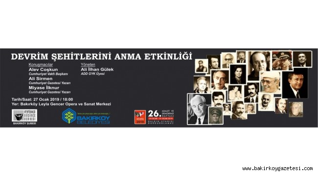 DEVRİM ŞEHİTLERİ BAKIRKÖY'DE ANILIYOR