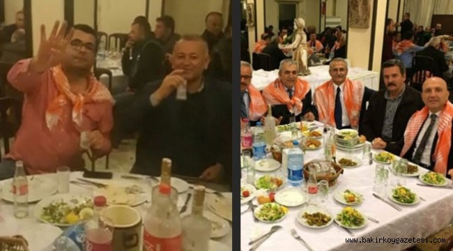 Bir elimde kadeh, bir elimde rabia... AKP'liler belediye parasıyla rakı sofrasında!
