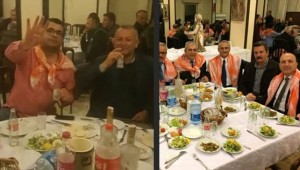 Bir elimde kadeh, bir elimde rabia... AKP'liler belediye parasıyla rakı sofrasında!