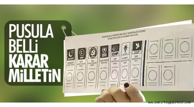Yerel seçimde kullanılacak oy pusulası