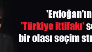 'Erdoğan'ın 'Türkiye ittifakı' söylemi bir olası seçim stratejisi'
