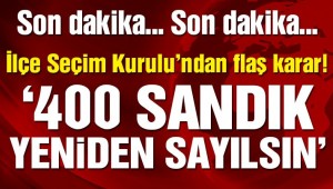 Maltepe'de sayım yeniden durdu! İlçe Seçim Kurulu 400 sandığın yeniden sayılmasını istedi