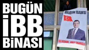 Nadir Ataman'dan İBB binasında İmamoğlu fotoğrafıyla AKP'yi protesto
