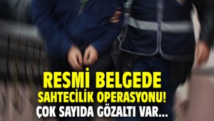 Resmi belgede sahtecilik operasyonu! Çok sayıda gözaltı var...