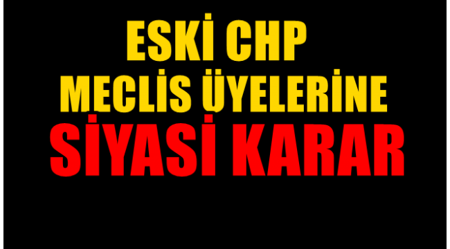 ESKİ MECLİS ÜYELERİNE ZİMMET ŞOKU!