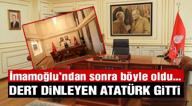 İBB'den Ekrem İmamoğlu'nun Atatürk tablosu çıkartıldı